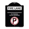 Signmission Fire Lane No Parking Police Enforced Heavy-Gauge Aluminum Sign, 24" x 18", BW-1824-24005 A-DES-BW-1824-24005 - alternate 1